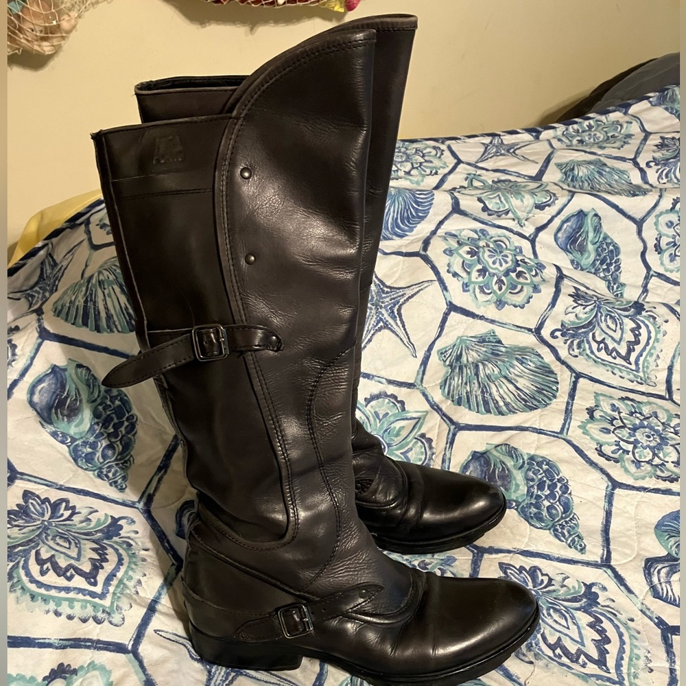 Area Forte Vero Cuoio Tall Leather Moto Boots 5.5